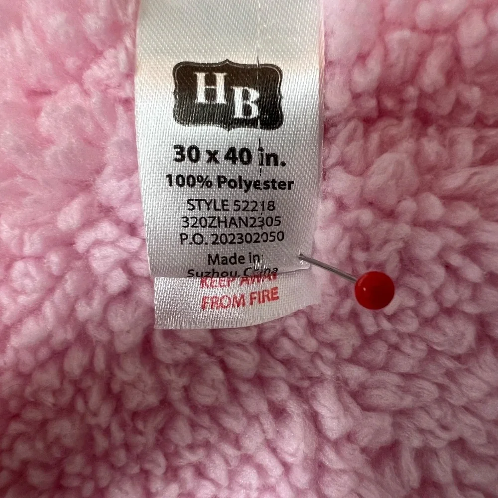 Hudson‎ Baby Blanket Fox Hedgehog Raccoon Woodland Animals HB Sherpa Pink